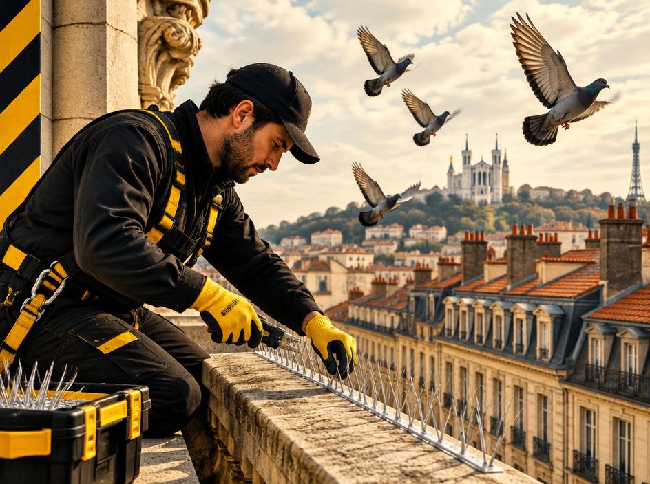 Dépigeonnage à Lyon – intervention Lyon Dérat Express